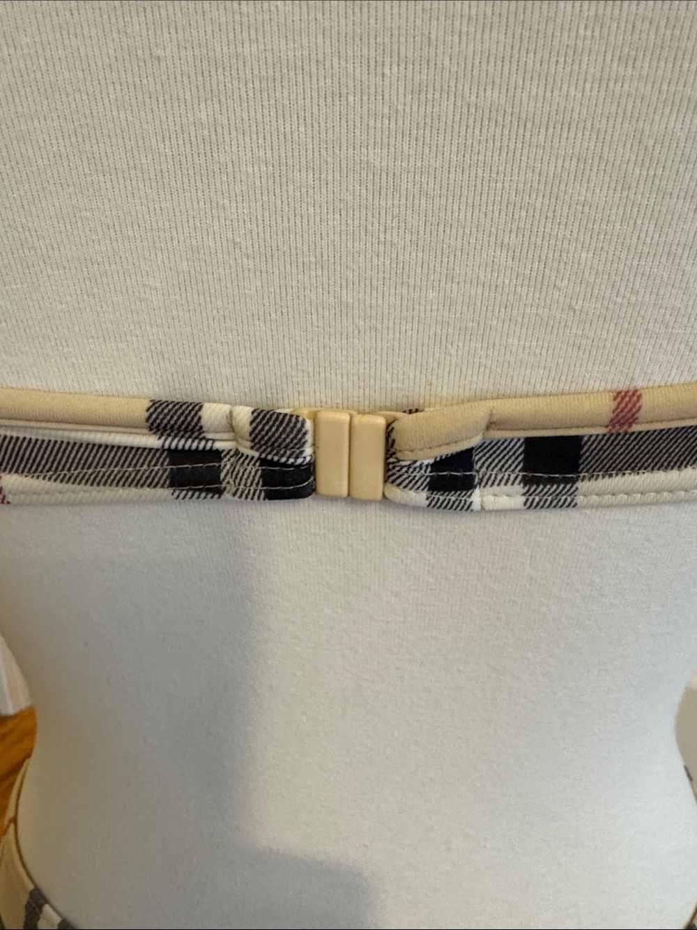 Burberry Beige Plaid Padded Bra & High-Waist Brief Set - Never WORN - Picture 4 of 8
